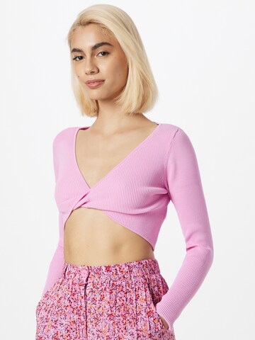 Monki T-shirt i rosa: framsida