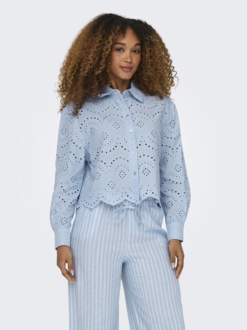 ONLY Blouse 'Valais' in Blauw: voorkant