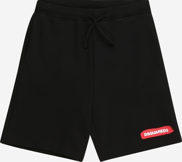 regular Pantaloni di DSQUARED2 in nero: frontale