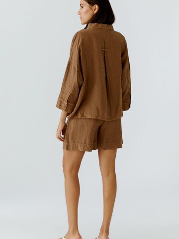 OUI Bluse in Braun