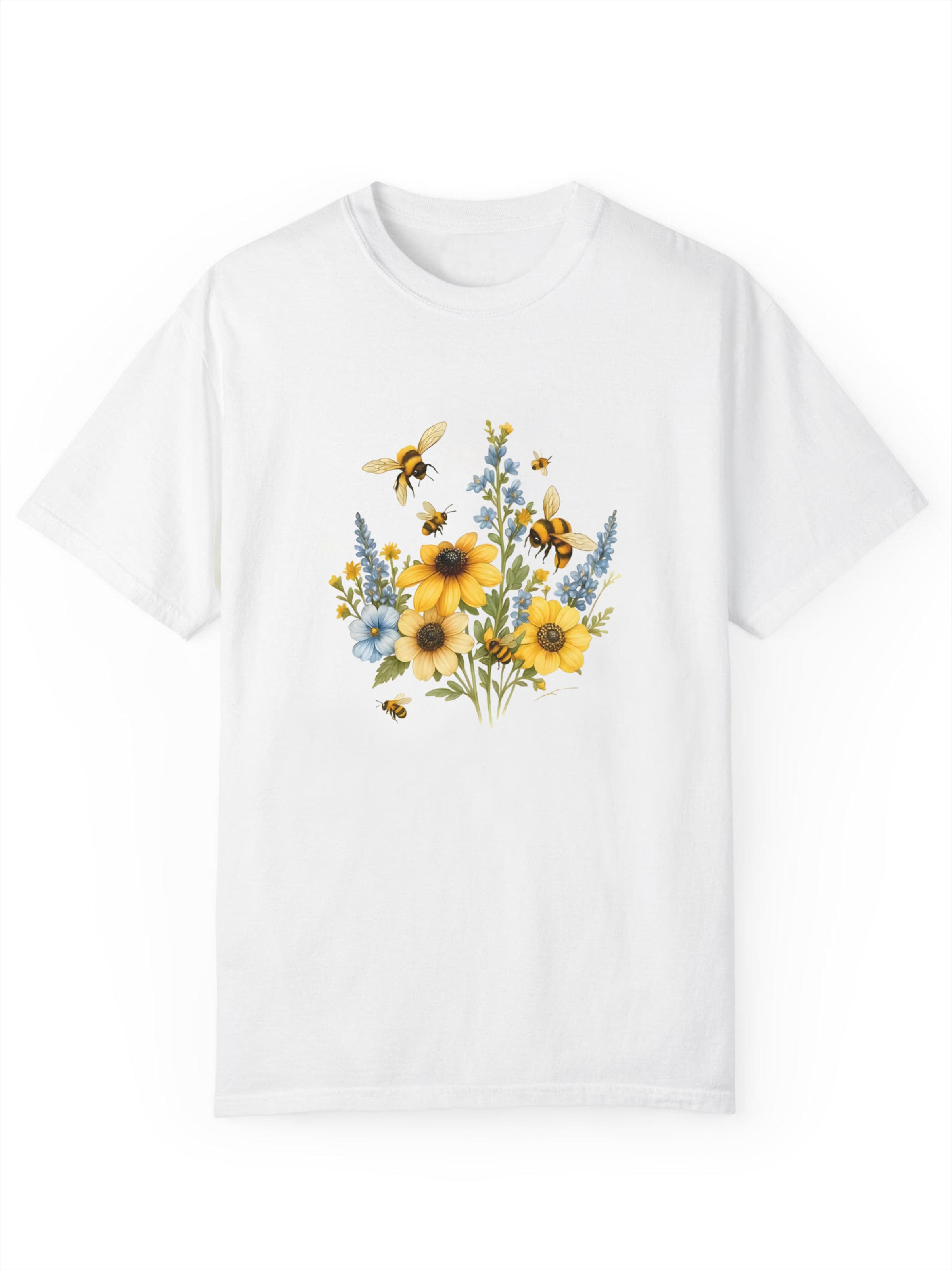 GORHEY Oversized shirt 'Flowers' in S/Regular in de kleur Wit, Productweergave