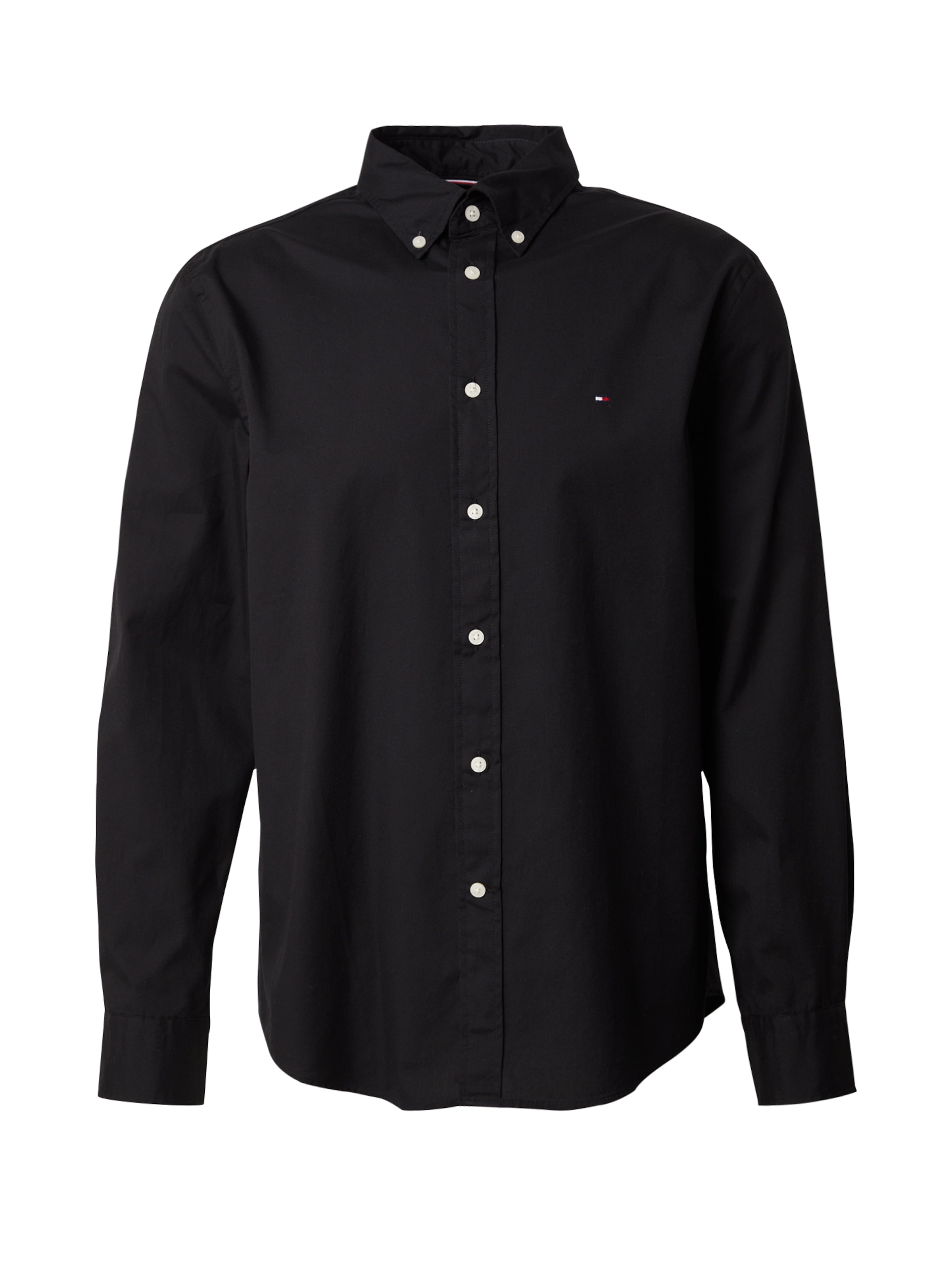 TOMMY HILFIGER - Camisa 'Flex' en negro: frente