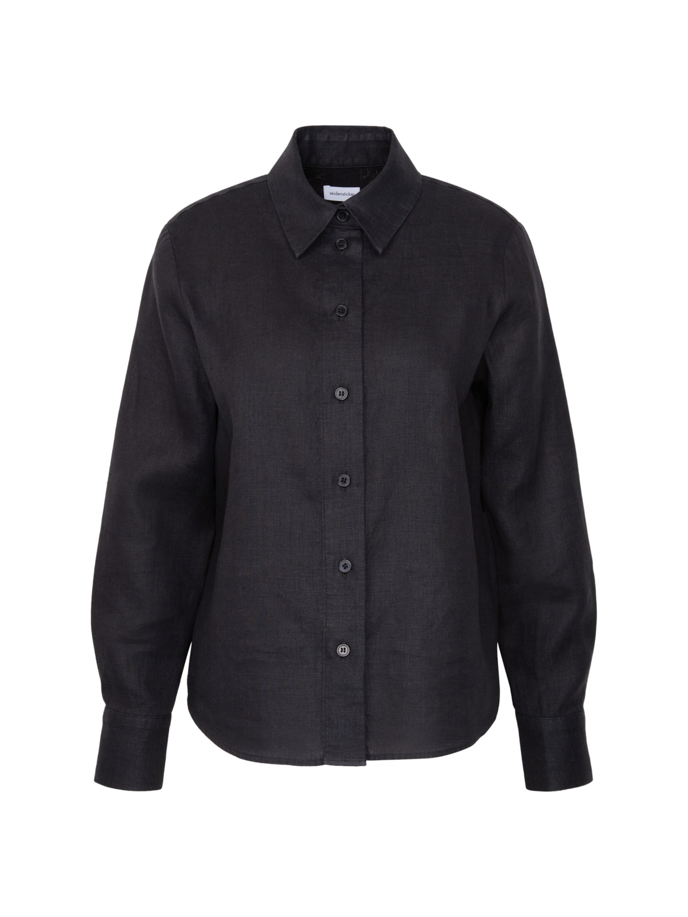 SEIDENSTICKER Bluse 'Uni' in Schwarz: Vorderseite