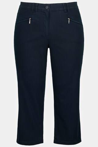 Ulla Popken Slimfit Broek in Blauw: voorkant