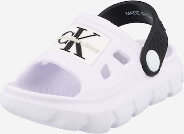 Calvin Klein Jeans Sandals & Slippers in White: front