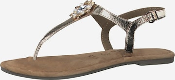 TAMARIS T-Bar Sandals in Gold: front