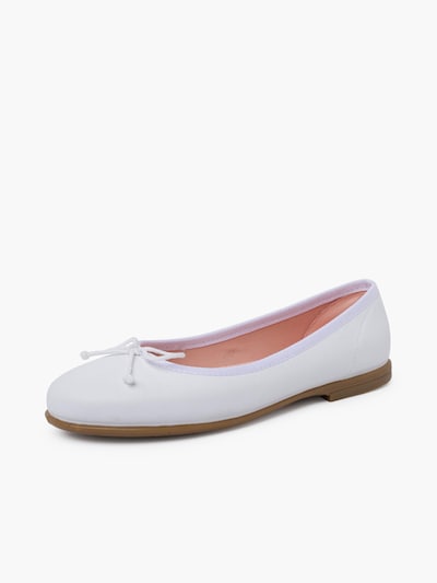 Pisamonas Ballerines en 32 en blanc, Vue avec produit