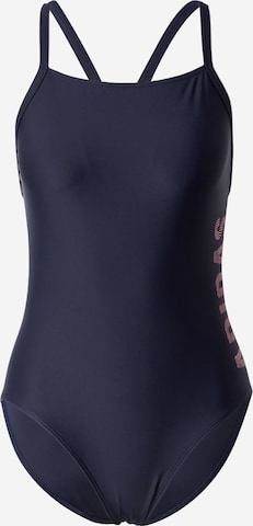 ADIDAS SPORTSWEAR Active Swimsuit 'Thin Straps Branded' in Blue: front