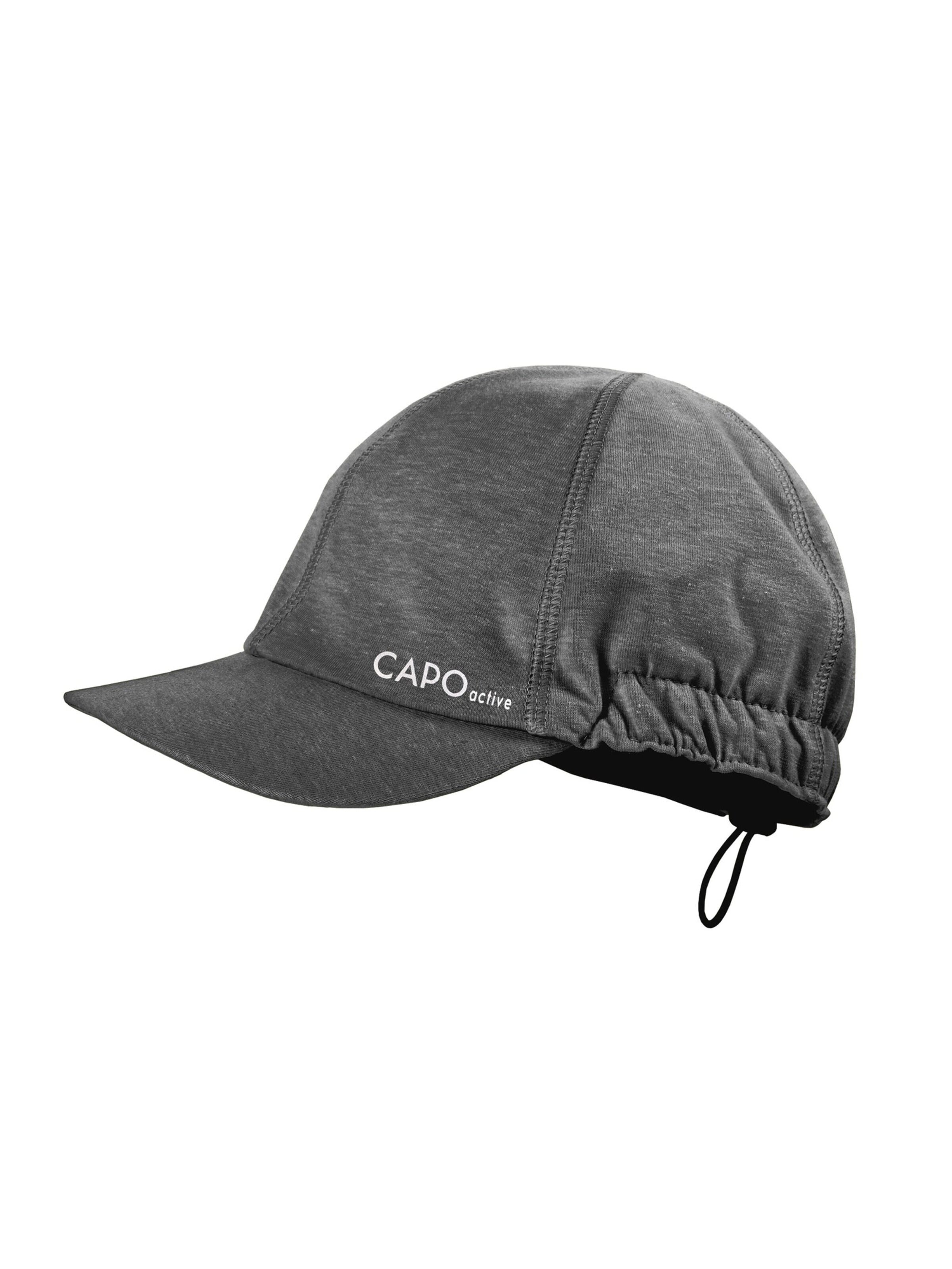 CAPO Cap 'Softcap, Jersey, Reflexbügler UV 50' in Grey: front