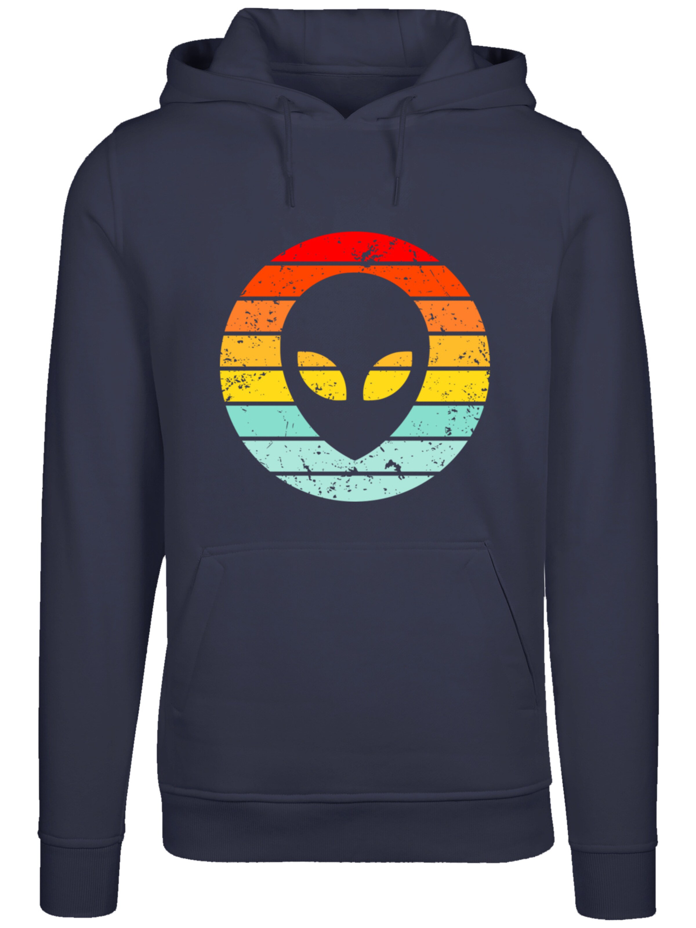F4NT4STIC Sweatshirt 'Alien Retro Sonnenuntergang' in Blue: front