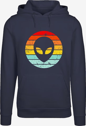 F4NT4STIC Sweatshirt 'Alien Retro Sonnenuntergang' in Blue: front