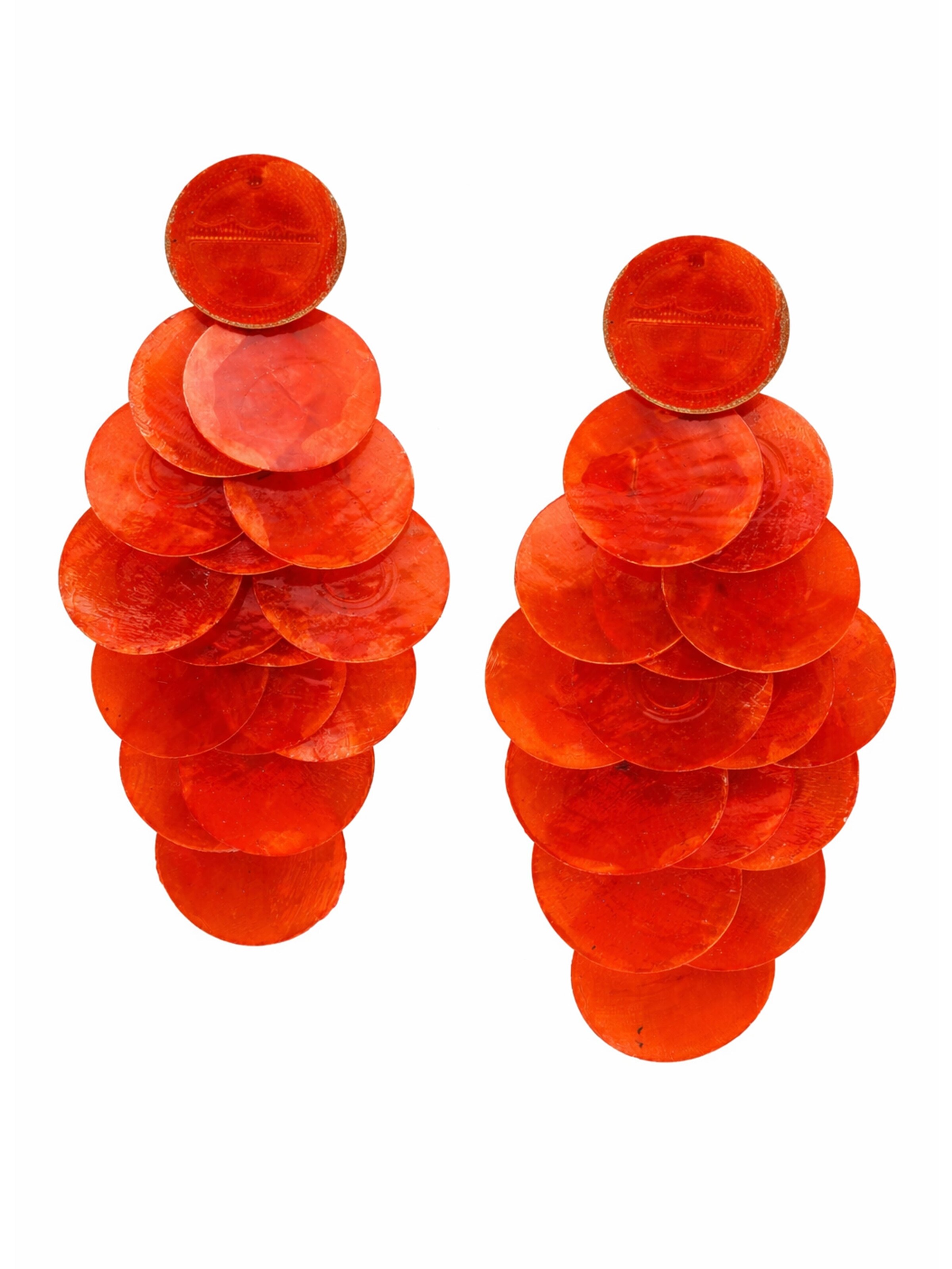 Boucles d'oreilles 'Ardelisse' AVANT-GARDE PARIS en orange