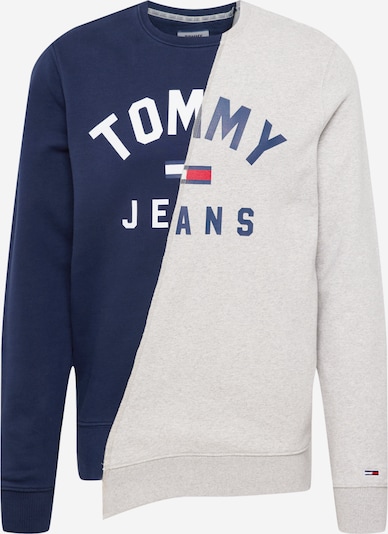 Tommy Jeans Sweat-shirt en bleu marine / gris / rouge / blanc, Vue avec produit