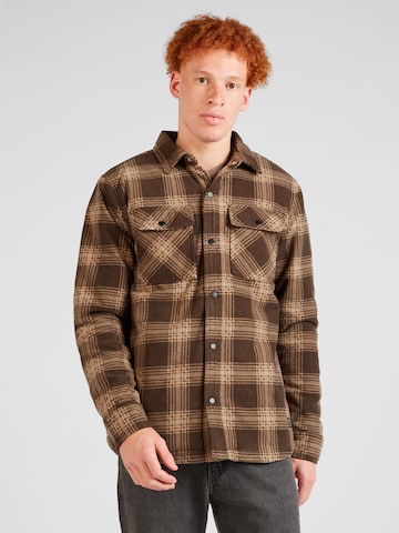 Volcom Regular fit Button Up Shirt in Brown: front