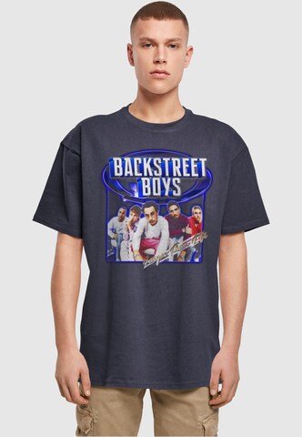 Merchcode Shirt 'Backstreet Boys - Larger Than Life Recolor' in Blauw: voorkant