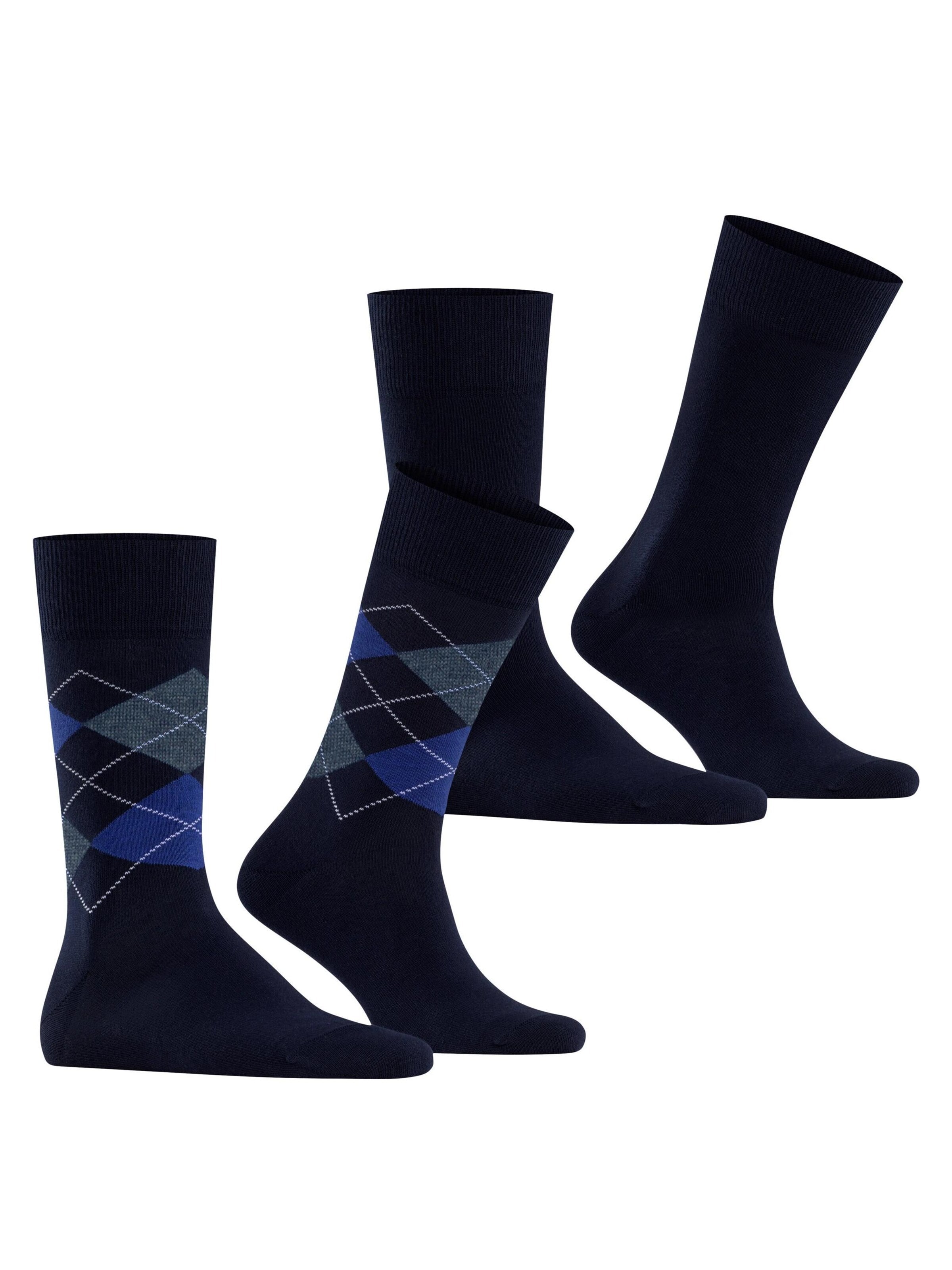 BURLINGTON Socken 'Everyday Argyle Mix 2-Pack'‌ in Blau