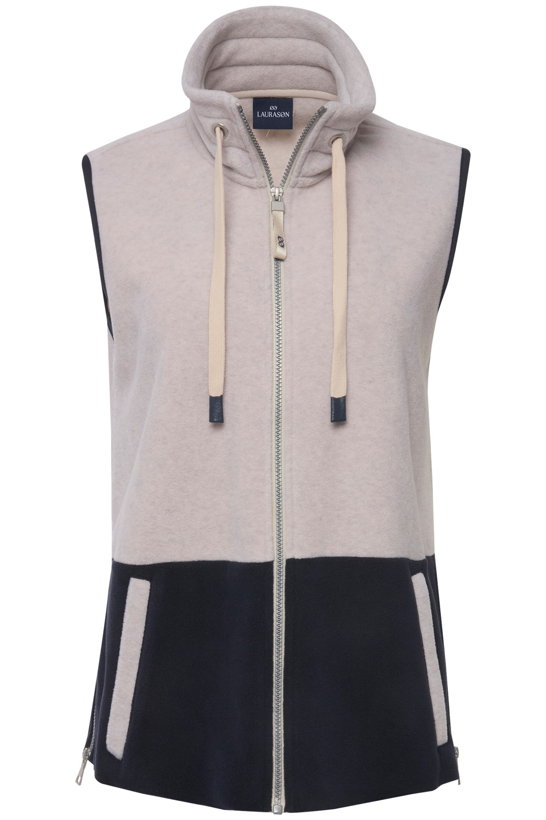 LAURASØN Weste in Beige: Vorderseite