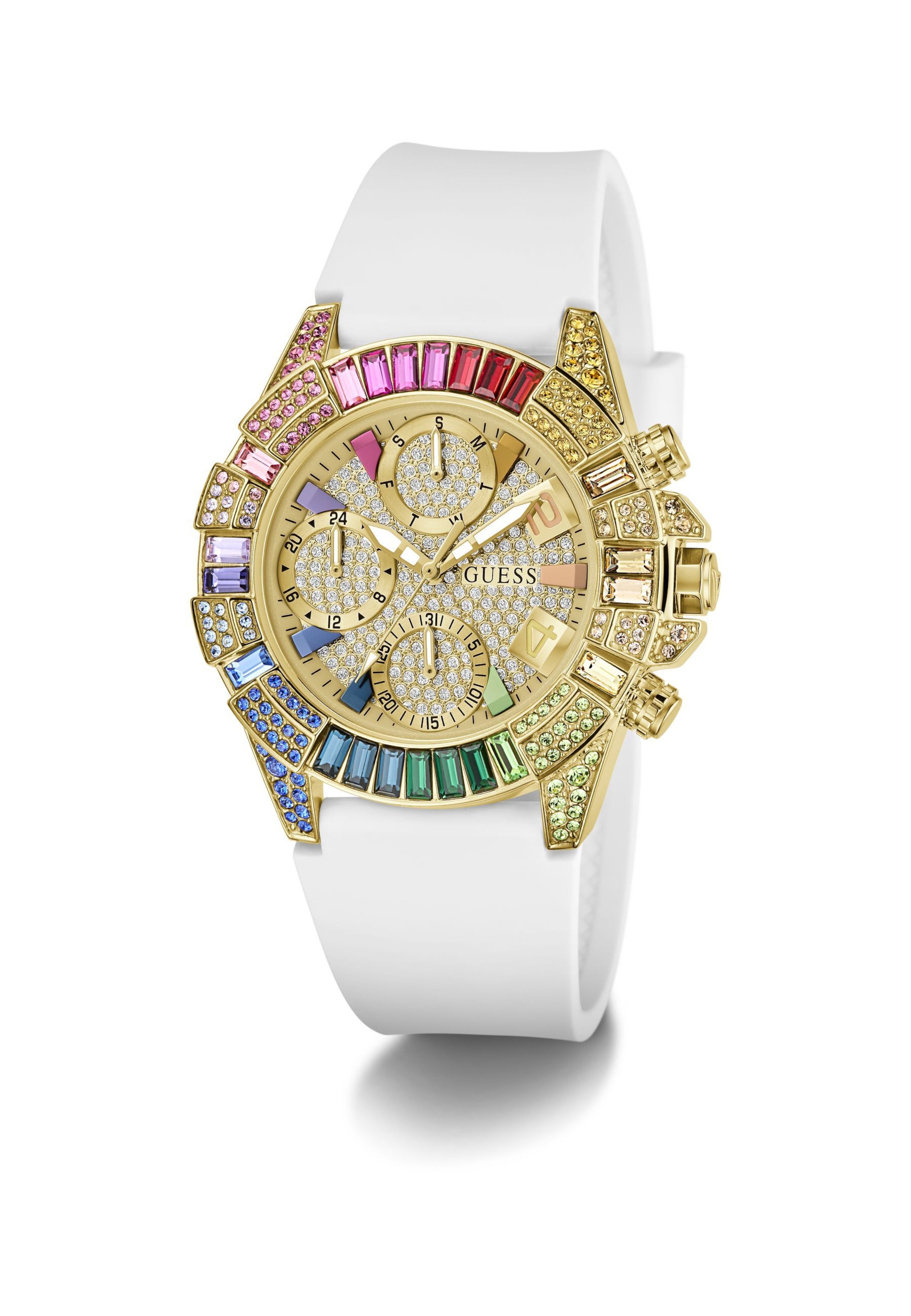 GUESS Analogt ur 'True' i guld