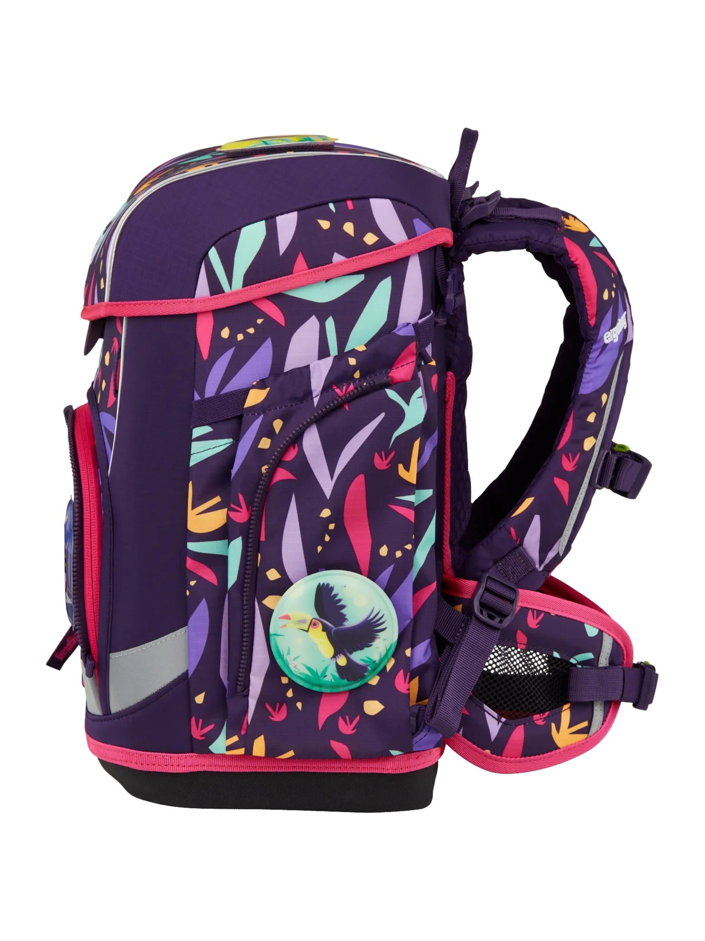 ergobag Backpack 'Schulranzen-Set cubo light Set' in Purple