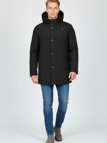 Blauer Winterjas 'Chester' in Zwart