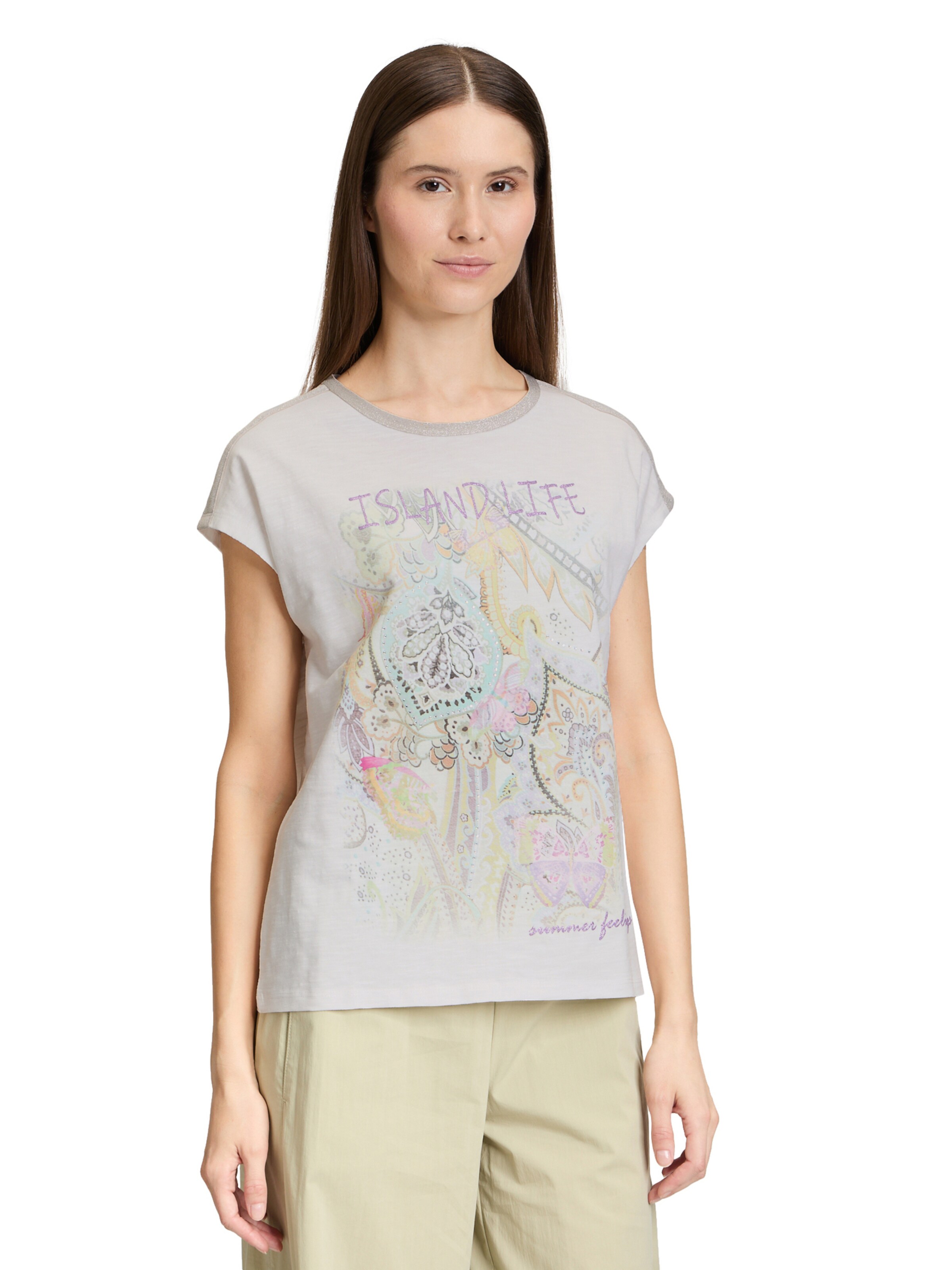 Cartoon T-Shirt in Grau: Vorderseite