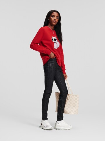 Karl Lagerfeld Sweatshirt ' Choupette ' in Rood