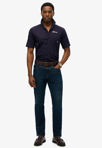 Superdry Comfort fit Button Up Shirt 'The Merchant Store – Resort' in Blue