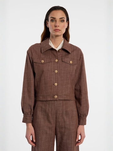 Ana Alcazar Between-season jacket ' Enlisa ' in Brown: front
