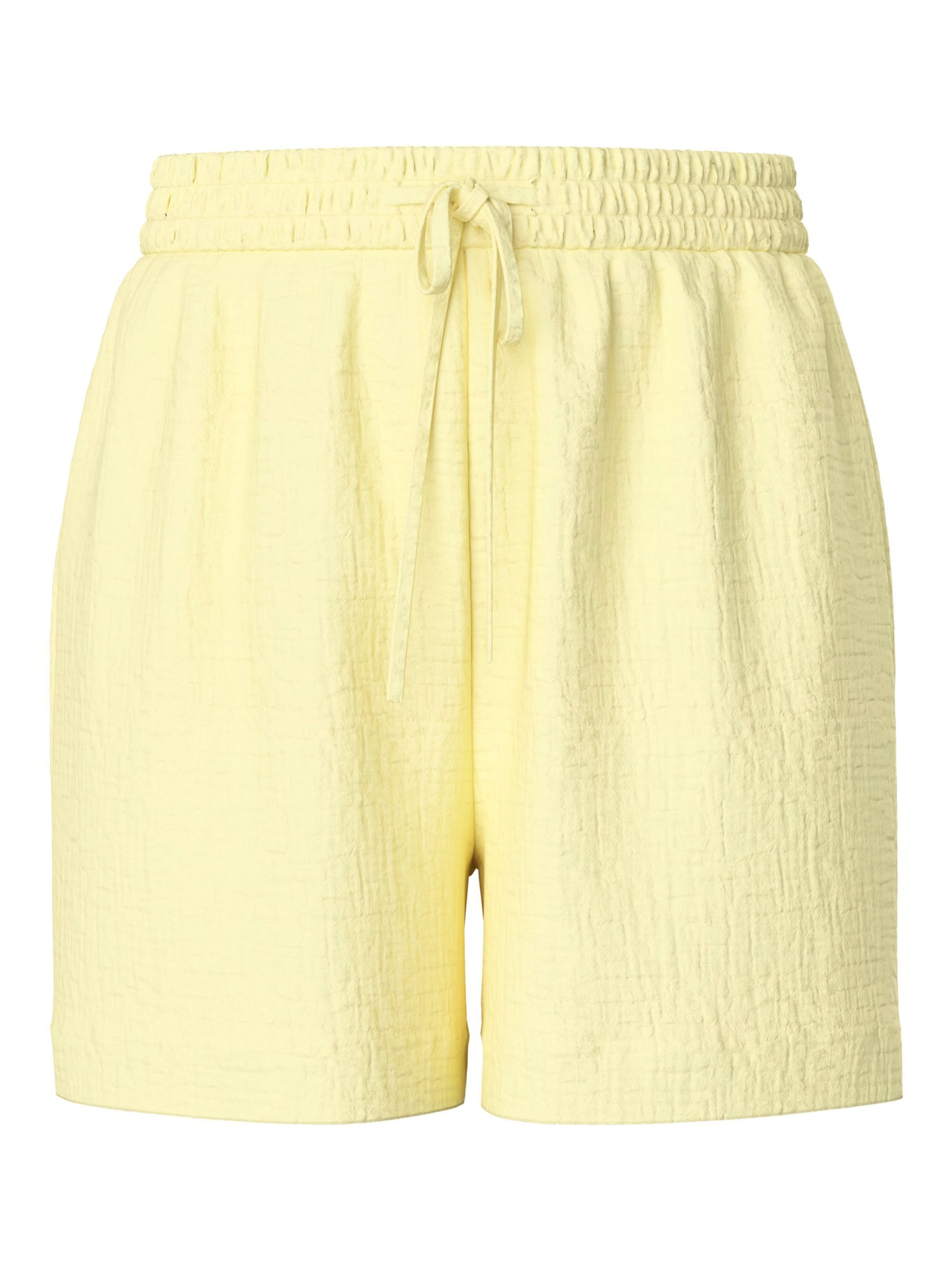 PIECES Loosefit Broek 'SASTINA' in Geel: voorkant