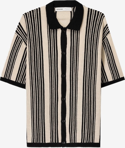 Bershka Paita värissä musta / villanvalkoinen, Tuotenäkymä