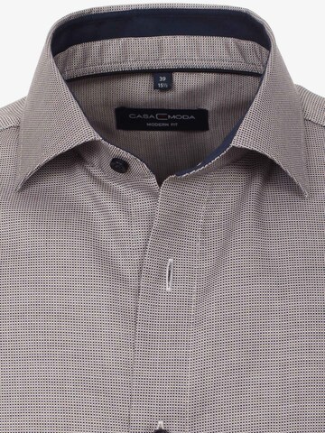 CASAMODA Slim fit Button Up Shirt in Brown