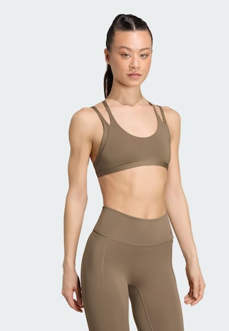 zaļš ADIDAS PERFORMANCE Bezvīļu Sporta krūšturis 'Optime Workout': no priekšpuses