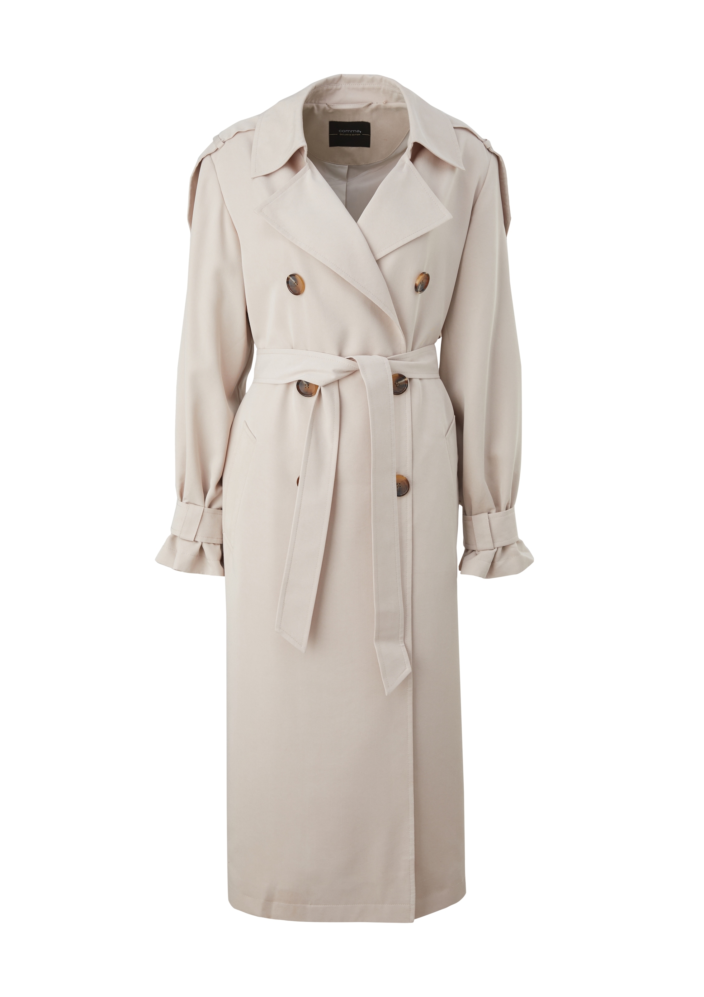 Manteau mi-saison COMMA en beige : devant