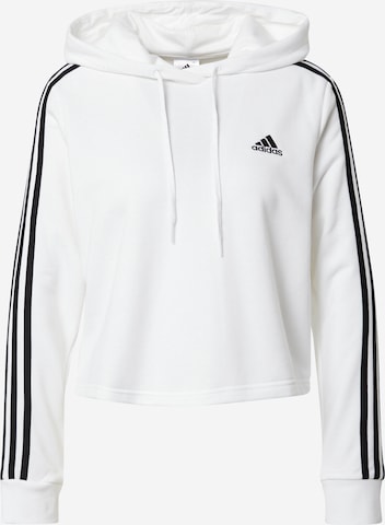 ADIDAS SPORTSWEAR Αθλητική μπλούζα φούτερ 'Essentials 3-Stripes ' σε λευκό: μπροστά