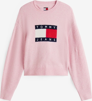 Tommy Jeans Свитер в Ярко-розовый: спереди