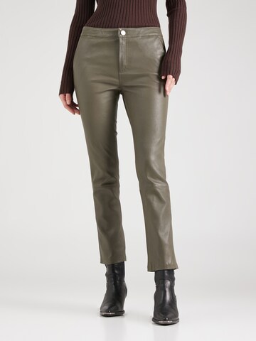 Skinny Pantalon 'Leya' 2NDDAY en vert : devant