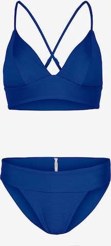 ONLY Triangle Bikini in Blue: front