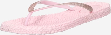 ILSE JACOBSEN T-Bar Sandals in Pink: front