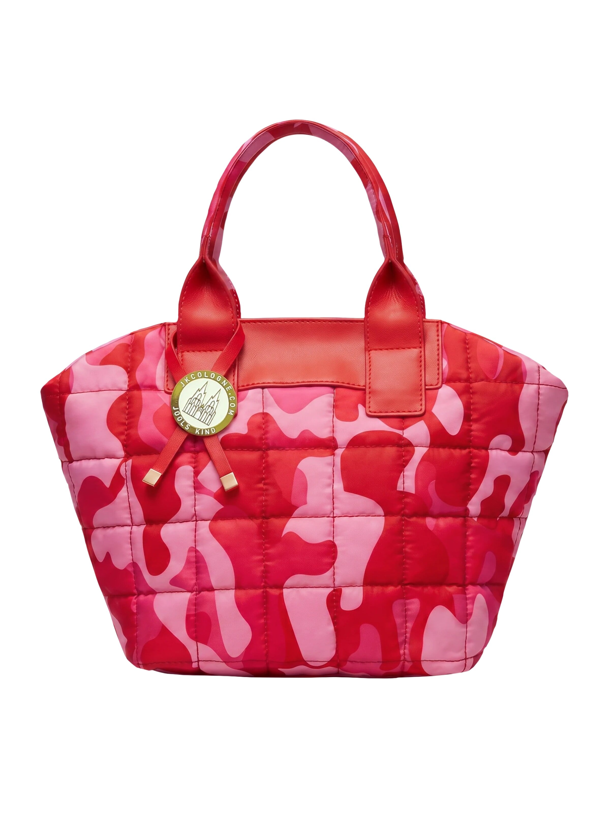 JKCOLOGNE Handbag 'JKCOLOGNE LOVECAMOUFLAGE  S-Tote-Puffed Bag' in Red: front