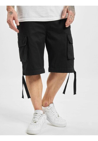 DEF Regular Cargo Pants in Black: front