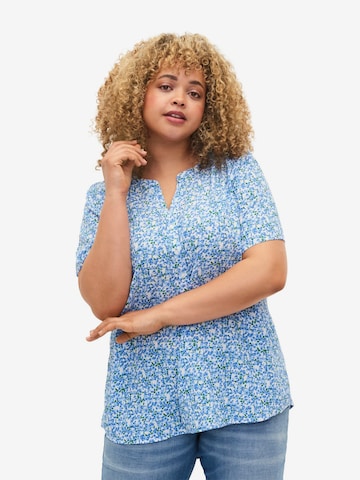 Zizzi Bluse 'Caanni' in Blau: predná strana