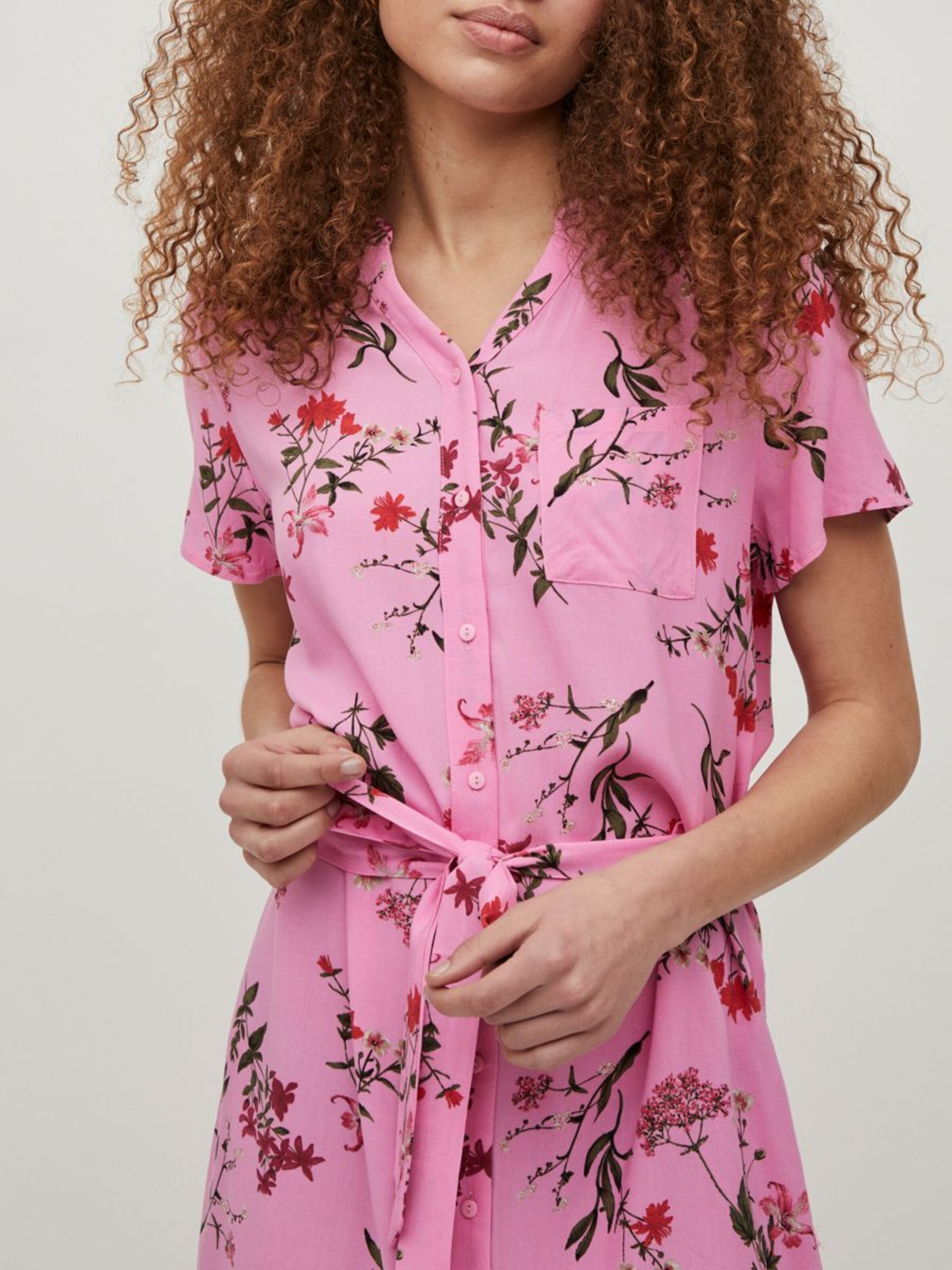 Frauen Große Größen VILA Kleid in Pink - EK75934 Frauen Große Größen VILA Kleid in Pink - EK75934
