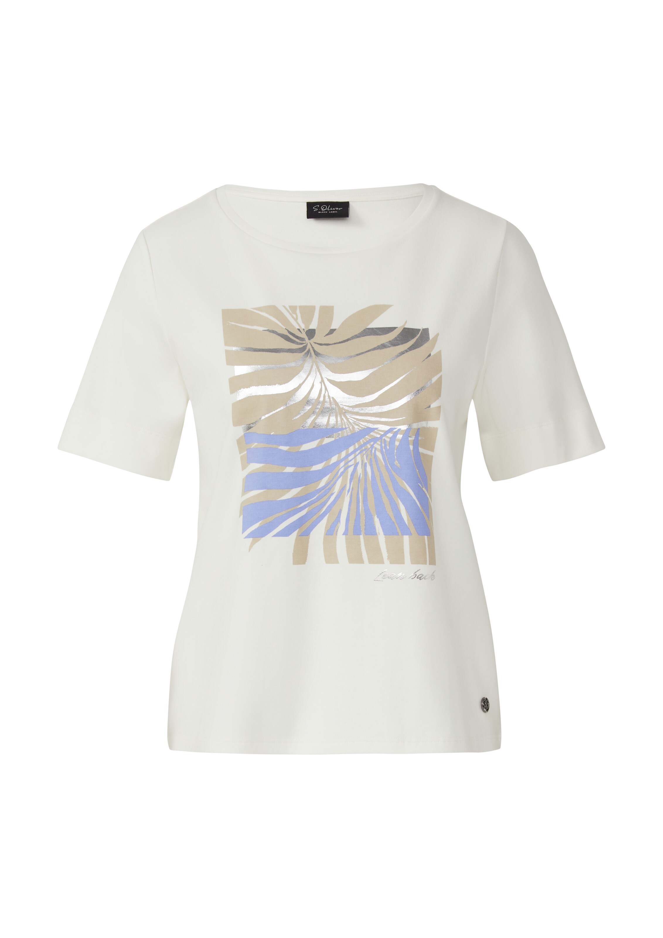 s.Oliver BLACK LABEL T-Shirt in Beige: Vorderseite
