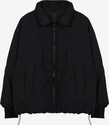 juoda Trendyol Curve Žieminė striukė: priekis