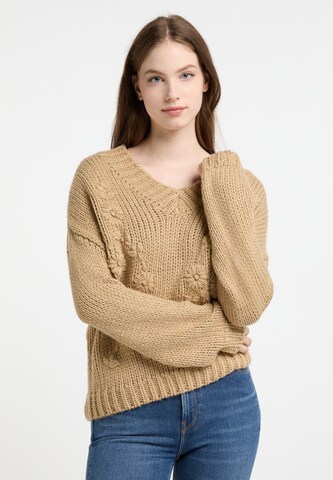 Pull-over 'Imane' DreiMaster Vintage en beige : devant