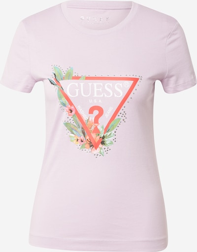 GUESS Shirt 'NORA' in Olive / Lilac / Coral / Red / White, Item view