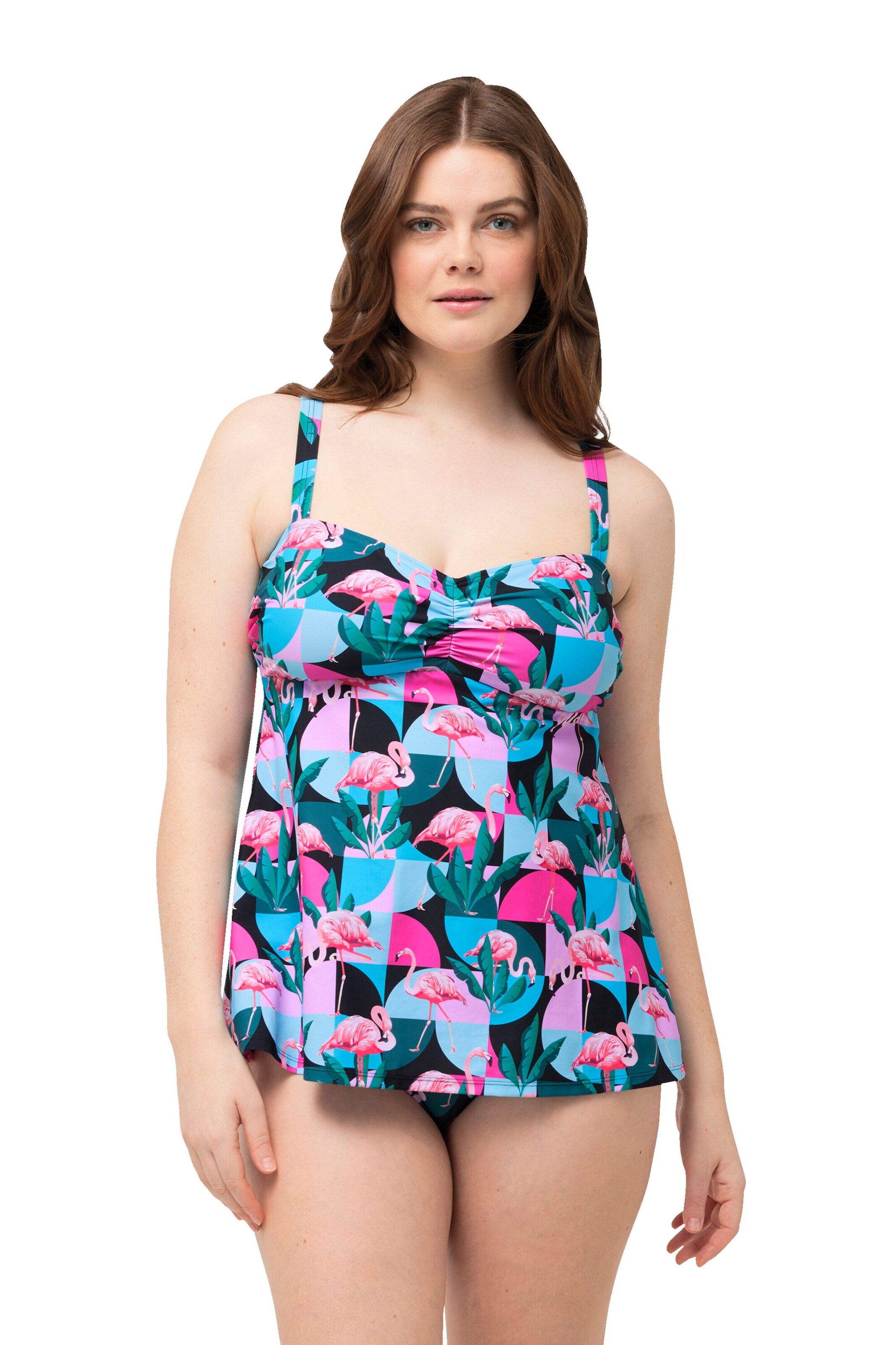 Ulla Popken Tankini top in Mixed colours: front