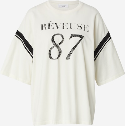Kamila Šikl T-shirt oversize en blanc cassé, Vue avec produit