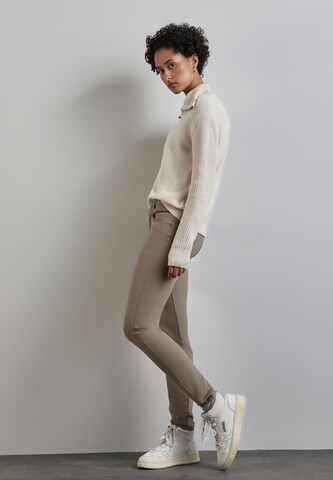 STREET ONE Slimfit Hose in Grau
