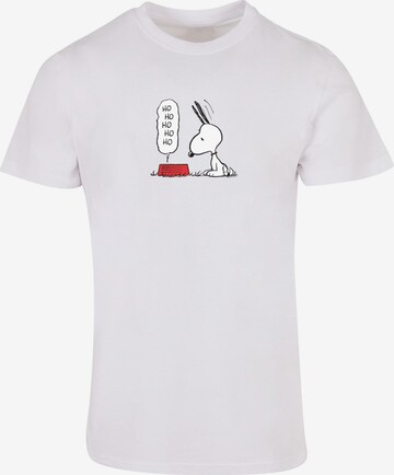 Merchcode Shirt 'Peanuts Hungry Snoopy' in Wit: voorkant